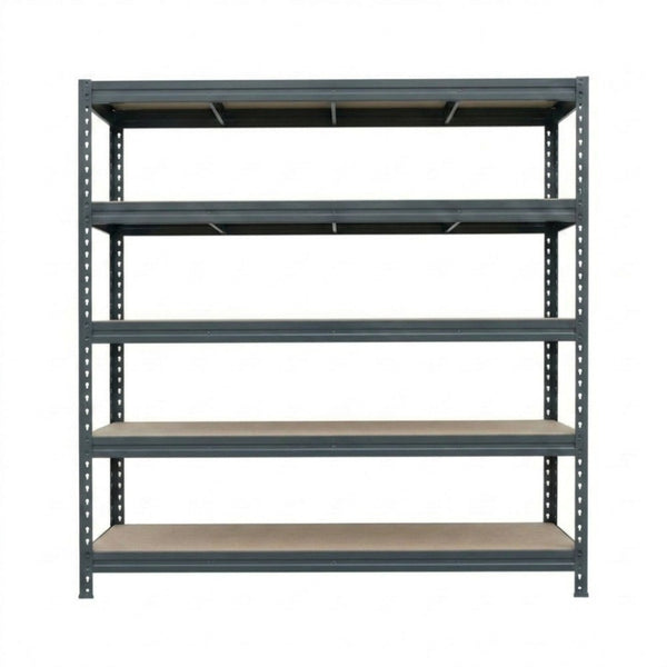 Anthrazitfarbenes BULLRACK RIVET Metallregal 180x60 cm, 5 Ebenen
