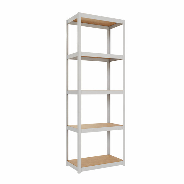 Seitenansicht eines Metallregals STYLE 70x40 mit fünf Ebenen