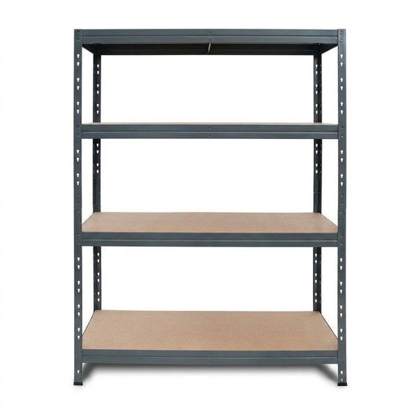 Schwerlastregal BULLRACK RIVET PRO 200x120x60 Spanplatte 4 Ebenen Anthrazitgrau