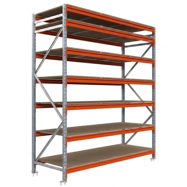 Weitspannregal - Grundregal mit Spanplatte (DTD) - 300x150x60 - 7 Böden