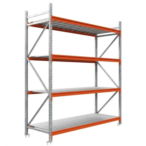 Weitspannregal - Grundregal mit Metallboden - 200x150x60 - 4 Böden
