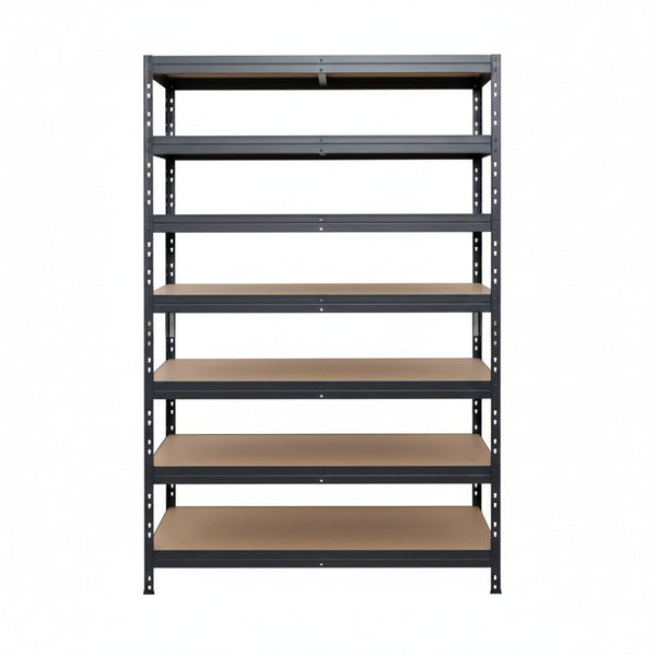 Metallregal Rivet DTD 252x120x45 cm, 7 Ebenen, grau beschichtet