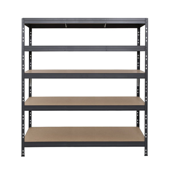 Metallregal Rivet DTD 252x150x60 cm, 5 Ebenen, grau beschichtet