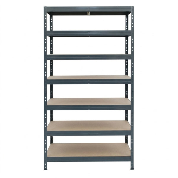 Metallregal mit 7 Ebenen in Grau, robust und funktional