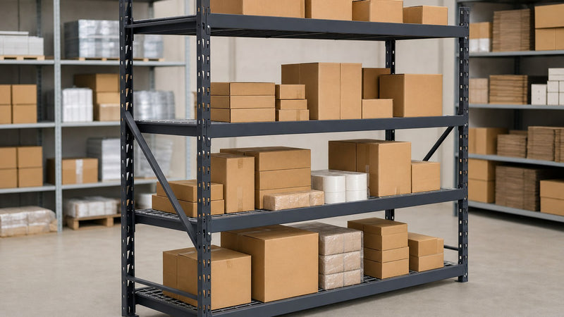 Optimización de almacén con estanterías metálicas y mejor organización