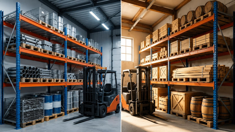 Estantería para palets de metal o madera: ¿cuál elegir?