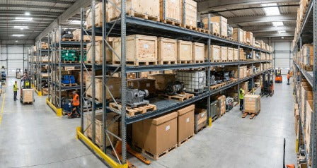 Precio de estanterías para palets en almacén industrial con sistema modular