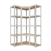Set estanteria metalica para esquina ar style 198x110x40cm 5 niveles
