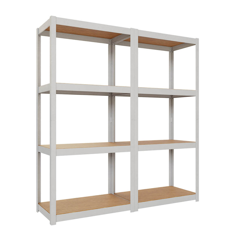 Seitliche Ansicht Metallregal 70x70 mit 4N 150 für stabile Lagerung