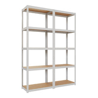 Set de estanteria metalica para oficina ar style 198x140x40cm 5 niveles