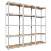 Set de estanteria metalica para oficina ar style 198x210x40cm 5 niveles