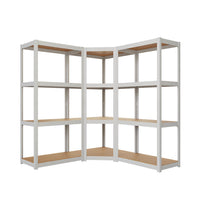 Set estanteria metalica para esquina ar style 150x140x40cm 4 niveles