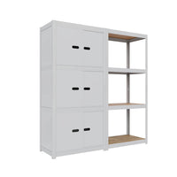 Juego estilo ar 25 sistema de estanterias cerradas con puertas y estanterias 150 x 140 x 40 mm 5 l