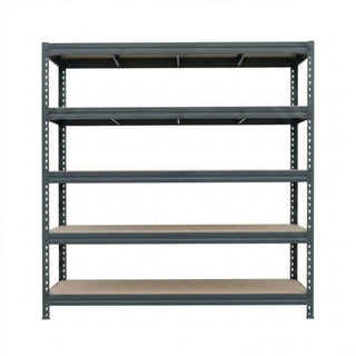 Anthrazitfarbenes BULLRACK RIVET Metallregal 180x60 cm, 5 Ebenen