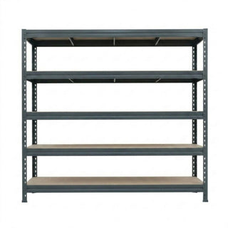 Anthrazitfarbenes BULLRACK RIVET Metallregal 200x120 cm, 5 Ebenen