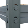 Detailansicht des anthrazitfarbenen BULLRACK RIVET Metallregals