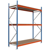 Estantería picking con tablero aglomerado 200x150x80cm 3 niveles Azul-naranja