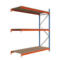 Módulo adicional para estantería picking con tablero aglomerado 200x225x80cm 3 niveles Azul-naranja