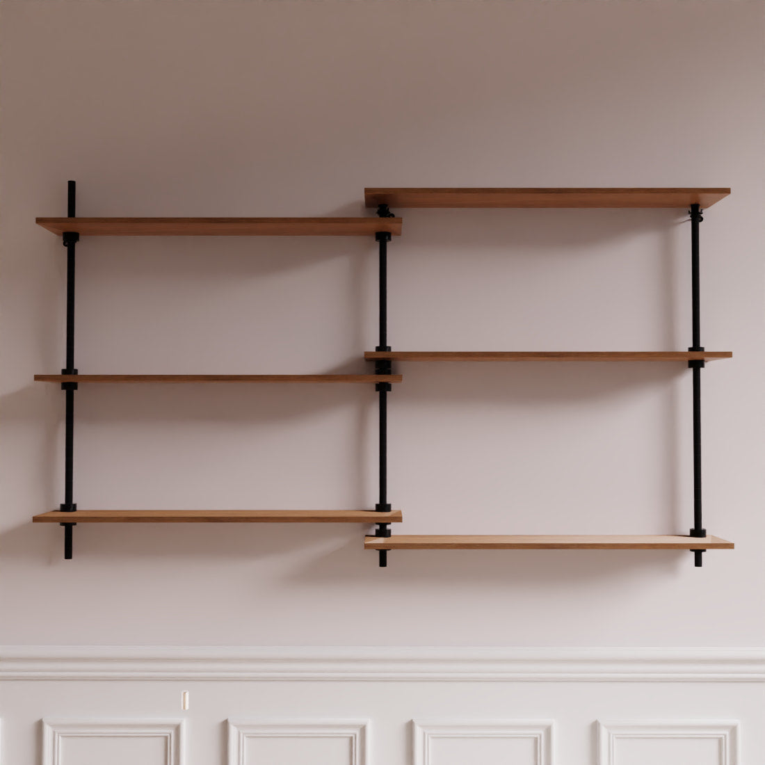 Ambientebild der DecoSeries 2Wall Metallregale in modernem Raum