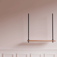 Sistema de estanterias con 2 estanterias de pared deco 92 5x160x17x5cm