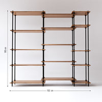 Sistema de estanterias con 2 estanterias independientes deco 185x193x35 cm