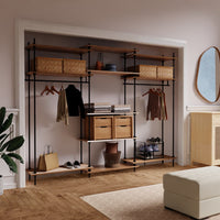 Sistema de estanterias con 2 armarios deco 185x235x35cm