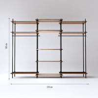Sistema de estanterias con 2 armarios deco 185x235x35cm