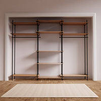 Sistema de estanterias con 2 armarios deco 185x235x35cm