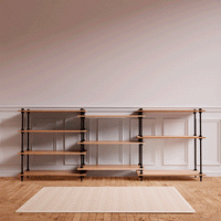 Sistema de estanterias con estanterias independientes deco 92 5x235x35