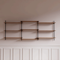 Sistema de estanterias con 2 estanterias de pared deco 92 5x235x17 5cm