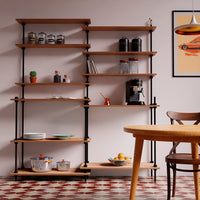Sistema de estanterias 2 estanterias independientes deco 185x160x17 5 35cm