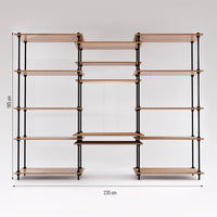 Sistema de estanterias escritorio con estanteria deco 185x235x35 52 5cm