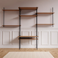Sistema de estanterias escritorio con estanteria deco 185x150x17 5 52 5cm