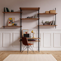 Sistema de estanterias escritorio con estanteria deco 185x150x17 5 52 5cm