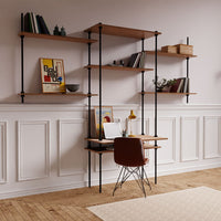 Sistema de estanterias escritorio con estanteria deco 185x150x17 5 52 5cm