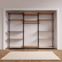 Sistema de estanterias wandergal 185x85x35cm con armario deco 185x235x35cm