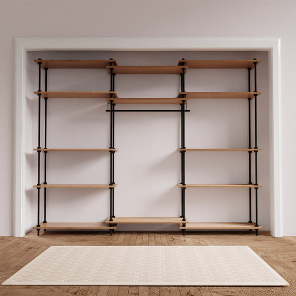 Großer Metallkleiderschrank DecoSeries mit zwei StandardL Regalen