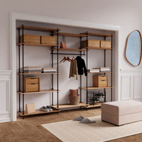 Sistema de estanterias wandergal 185x85x35cm con armario deco 185x235x35cm