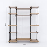 Sistema de estanterias wandergal 185x43x35cm con deco de armario 185x151x35cm