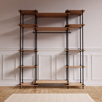 Sistema de estanterias wandergal 185x43x35cm con deco de armario 185x151x35cm