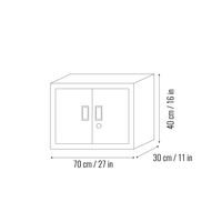 Armario metalico pequeno con cerradura 40x70x30