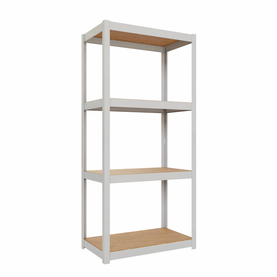 Seitenansicht eines Metallregals STYLE 70x40 mit vier Ebenen
