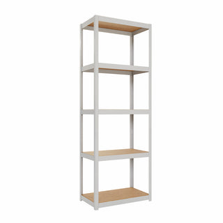 Boční pohled na kovový regál STYLE 70x40 s pěti úrovněmi