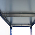 Detailaufnahme eines steckbaren Metallregalsystems 120 cm