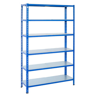 Boltless Metallregal L 120 mit 6 Ebenen, 3-4 Ansicht