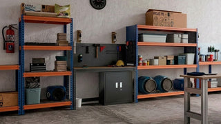 Bullrac Rivet Pro Regal in Blau und Orange, Ambienteansicht