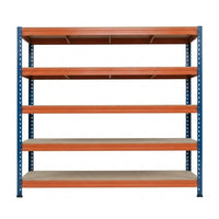 Bullrack Rivet Pro DTD 200 5L Metallregal in Blau und Orange Frontansicht