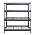 Kovové regály BULLRACK RIVET PRO 200x150x60 oceľová mriežka 4 úrovne antracitová sivá