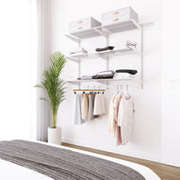 Offenes Schrank­system 100x120x40cm, weiß, mit Wandleisten