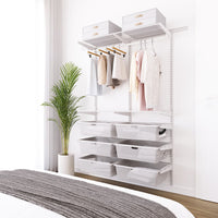 Offenes Schrank­system 200x120x40cm, weiß, mit Wandleisten